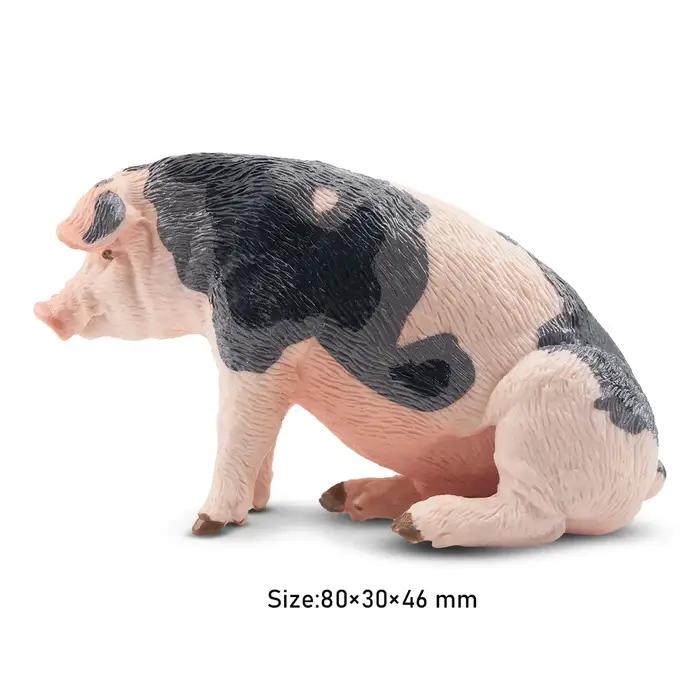 Toymany Simulation maman Pietrain cochon ferme modèle Animal jouet Mini Figurines poupées Action Figurines jouets enfants cadeau