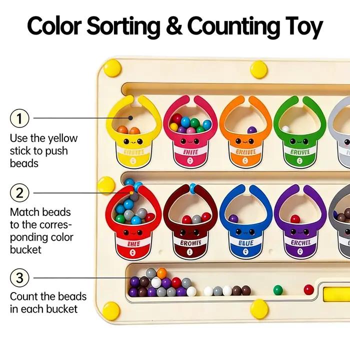 Jeux de tri de couleurs magnétiques Montessori