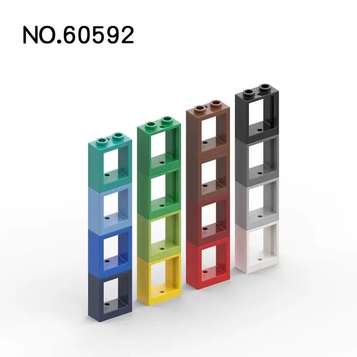 20 piècesMOC pièces 60592 79128 fenêtre 1x2x2 avant plat briques compatibles bricolage blocs de cons