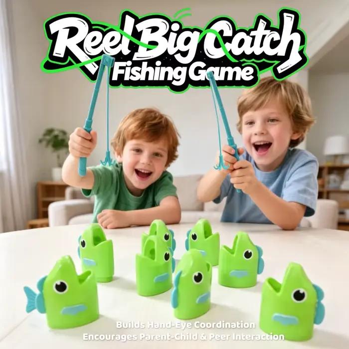 Fishing Master - Jeu de combat de pêche extensible pour deux joueurs - Jeu de société familial - Jouet éducatif de puzzle pour enfants et adultes