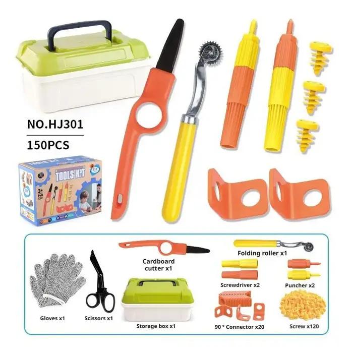 Kit de construction en carton STEM avec outils sécurisés