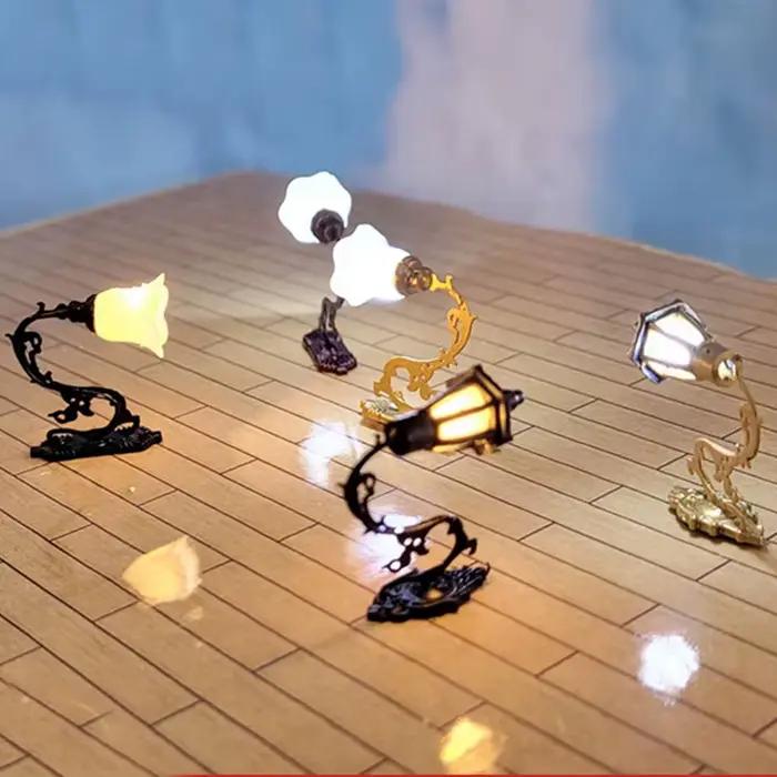 2 pièces maison de poupée applique modèle jardin cour lustre Table de sable lumière LED maison de po