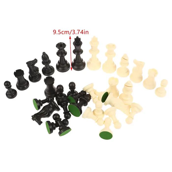 Jeu d'échecs roi échecs haut 95mm 75mm 65mm jeu d'échecs médiéval pas d'échiquier 32 pièces d'échecs jeu de jeu médiéval