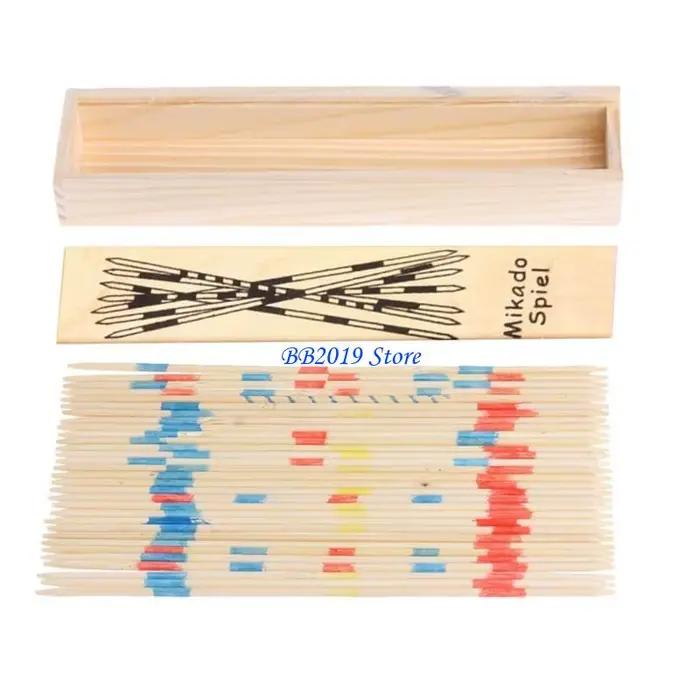 Q0KB – ensemble ramassage traditionnel en bois, jeu traditionnel avec boîte, jouet