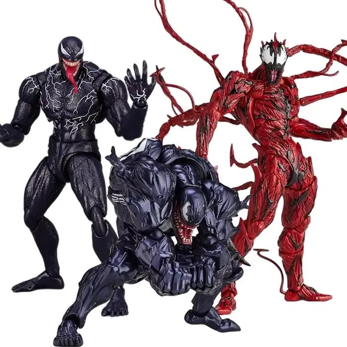 AMAZING YAMAGUCHI Venom Carnage Spider Man légendes figurine commune mobile visage Statue modèle poupée à collectionner