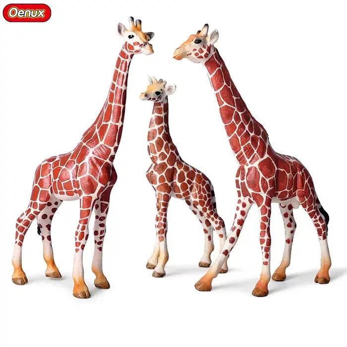 Oenux Zoo afrique Animal sauvage girafe Simulation modèle figurines d'action PVC éducatif mignon jouet pour les enfants