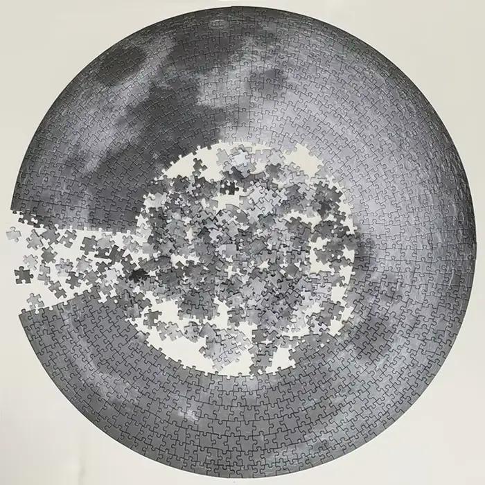 Puzzle Moon & Planet 1000 pièces – Casse-tête d'aventure aérienne – Cadeau de Noël parfait pour adultes
