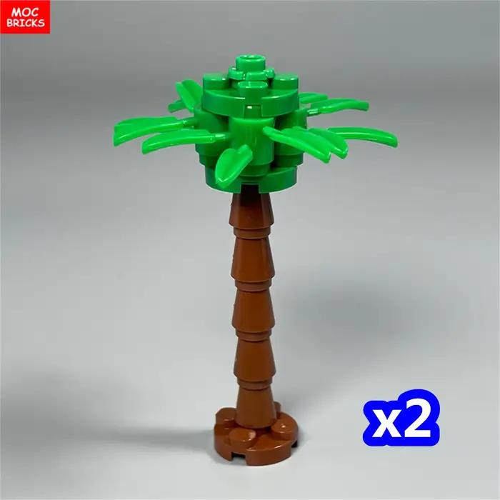 Briques MOC série arbre vert blocs de Construction plante ville jardin rue lac vue parc Jungle jouet