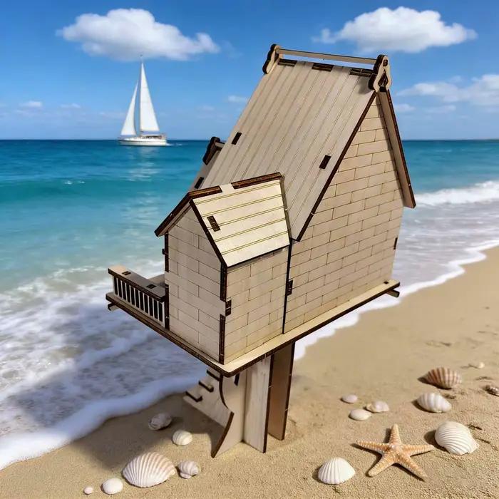 Modèle de puzzle 3D en bois Treehouse : le cadeau de vacances parfait pour Halloween