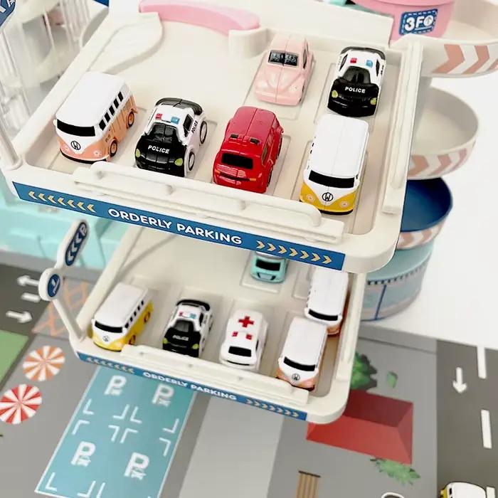 Piste électrique Parking Construction voiture jouet course Rail