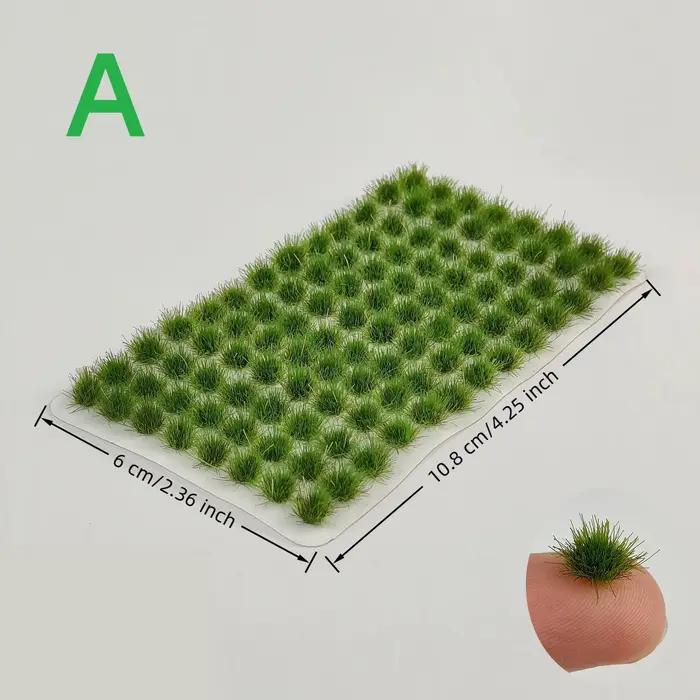 5mm 104 pièces, grappes d'herbe artificielle pour modélisme, table de sable, miniatures, fleurs arti