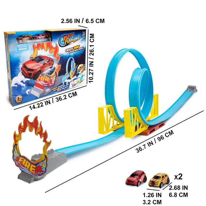 Jouet de piste de course de cascade pour enfants, modèle de voiture, Kits de rails assemblés à monte