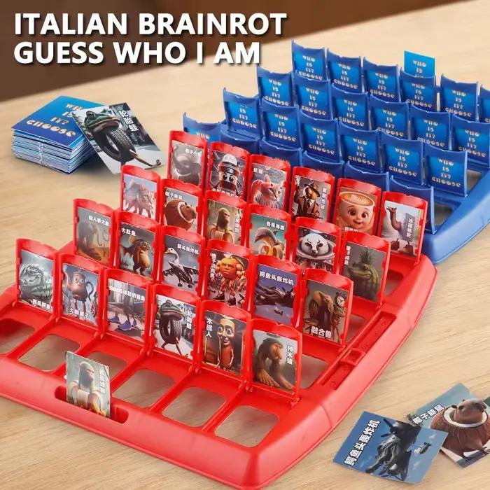 Jeu de cartes interactif Tralarero Tralala pour deux joueurs occasion cadeau anniversaire jeu de société déduction stratégie amical convivial portable grisclair