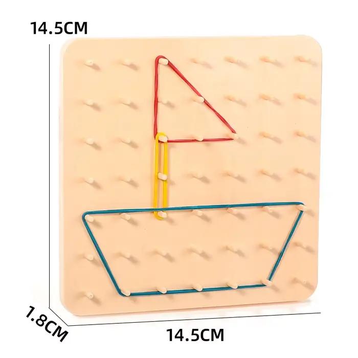 Puzzle géométrique avec formes à emboîter aide pédagogique créative en mathématiques éducation préscolaire cadeau d'anniversaire occasionnelle développement logique enfant 3 6 ans