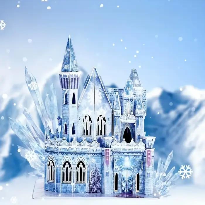 Puzzle 3D chateau de glace et chateau fantastique pour filles princesses puzzle educatif enfants cadeau noel vendredi noir anniversaire