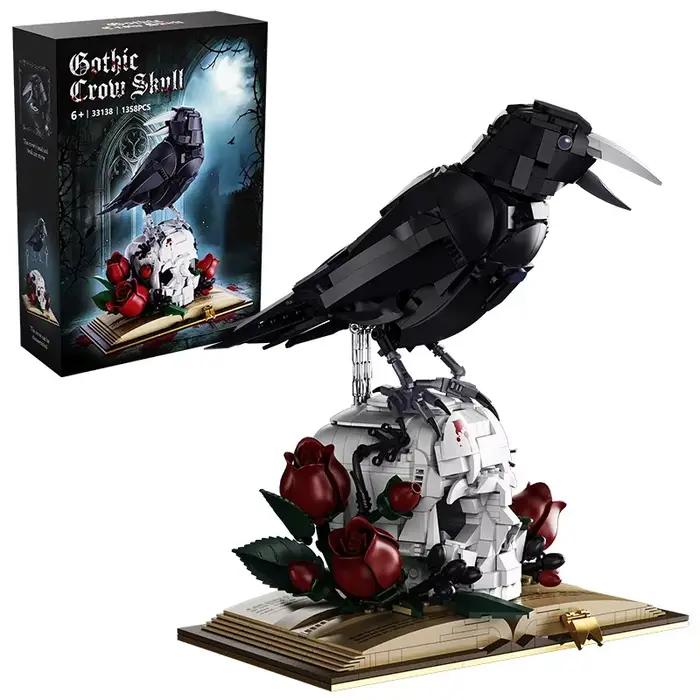 1358 pièces Blocs de construction Crâne de corbeau