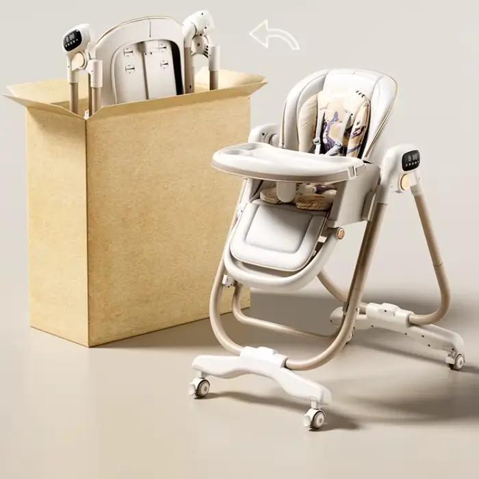 Chaise haute et siège à bascule pour bébé 2 en 1