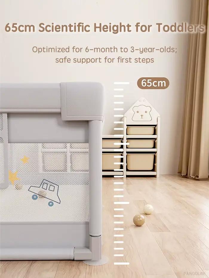 PANGDUBE Parc de jeu pour bébé, clôture de sécurité robuste, grande zone de jeu d'activité pour tout