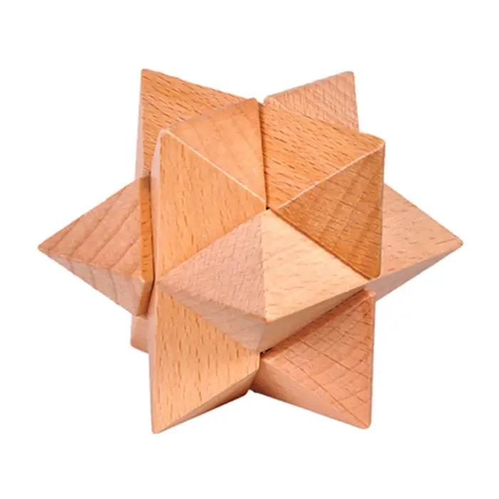 Puzzles 3D en bois formes géométriques challenge intellectuel pour adultes et adolescents cadeau éducatif occasions familiales
