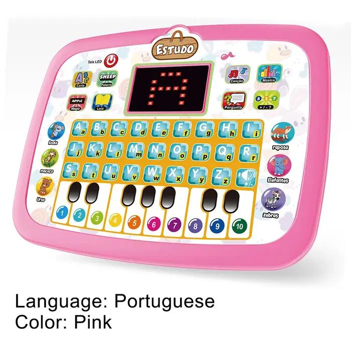 Tablette d'apprentissage interactive en anglais/espagnol/russe/portugais pour enfants de 3 à 5 ans