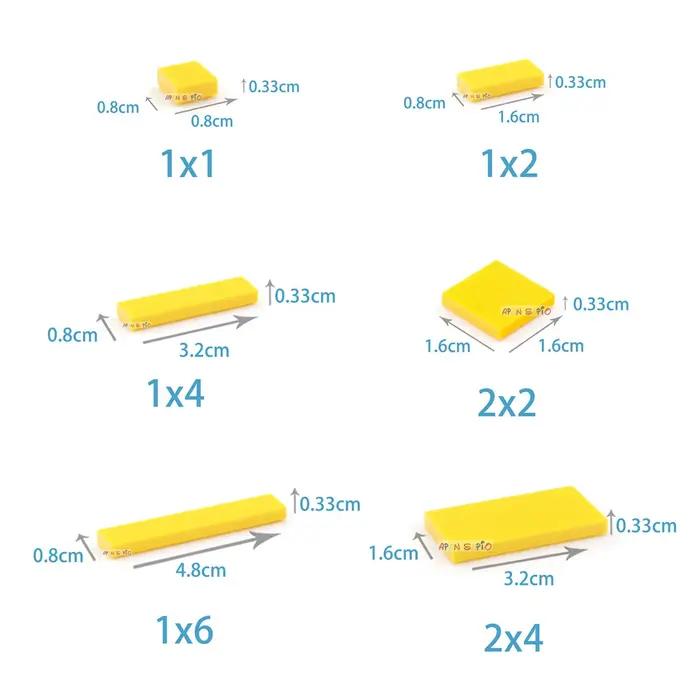 Blocs de construction fins et lisses, 50 pièces, 1x3 points, jouets éducatifs créatifs pour enfants,