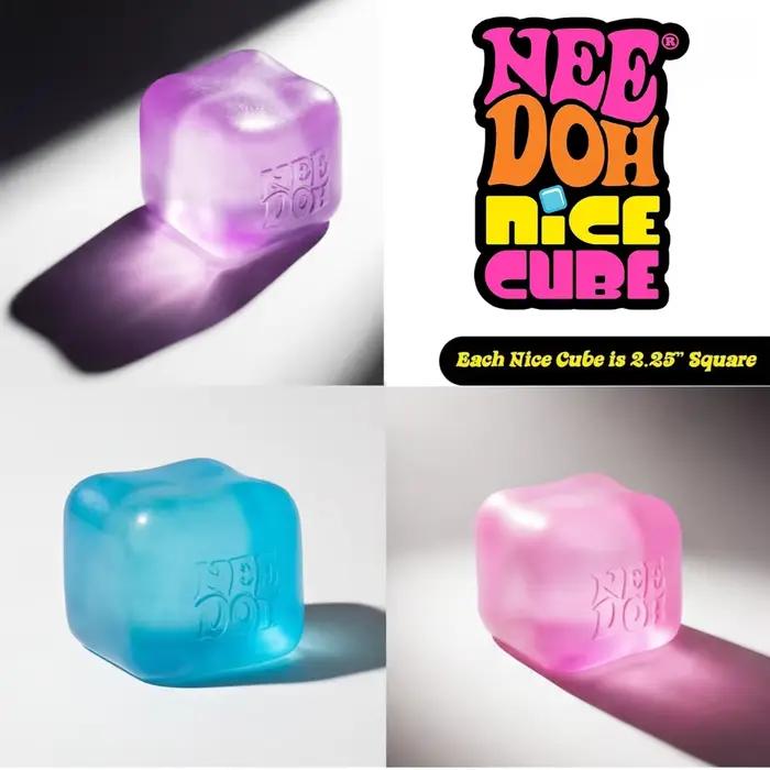 Jouet tendance Nee Doh Jellyfish & Cube Squish, jouet sensoriel anti-stress en gelée souple à presser, NeeDoh pour enfants et adultes