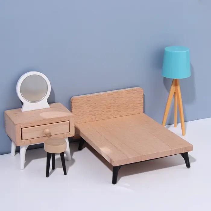 Meubles miniatures de maison de jeu en bois 1:12 scale pour décorations de jardin de fées, jouets et accessoires de collection pour enfants et adultes occasions spéciales