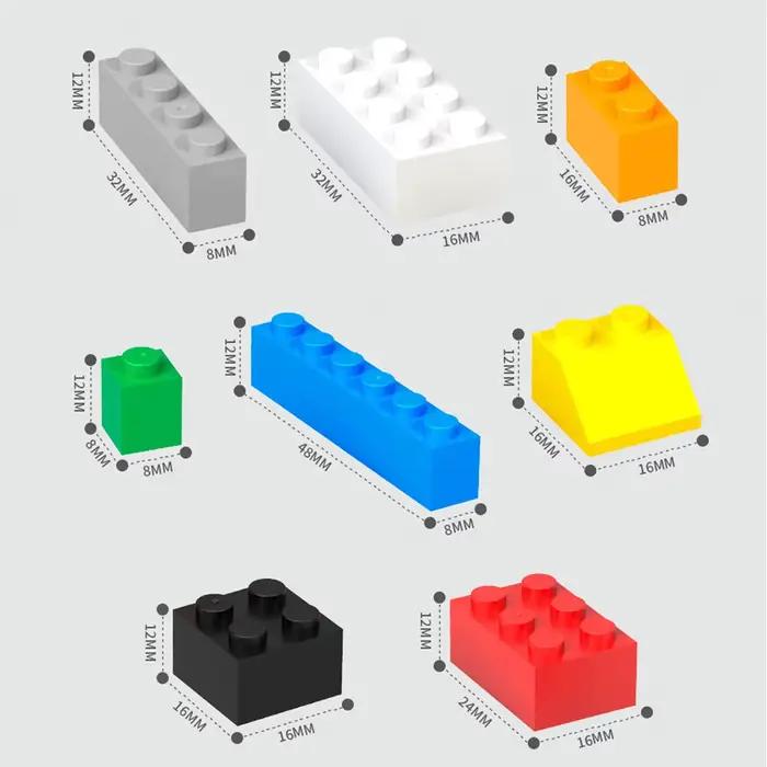 Blocs de construction en vrac, ensemble de briques classiques de ville, assemblage coloré, jouet cré