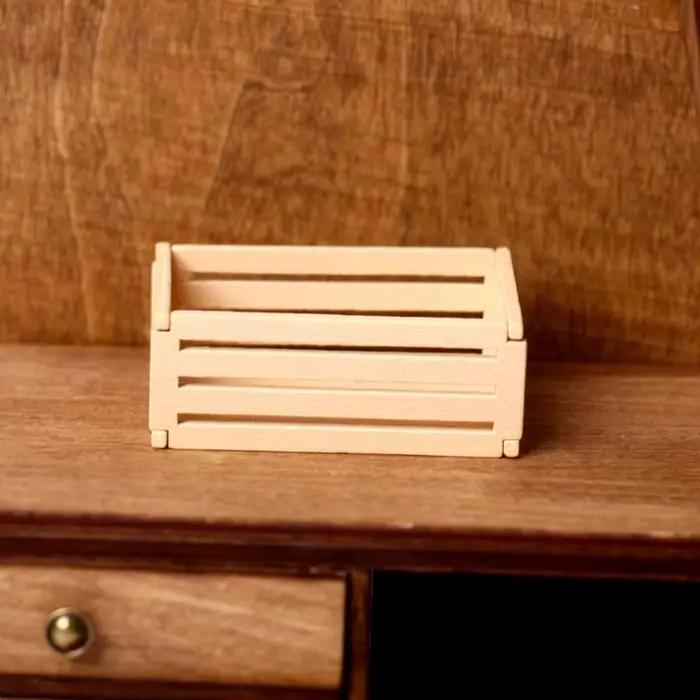 Cadre en bois pour maison de poupée 1:12 miniature fruits rangement affichage collection artisanat jouets occasions spéciales