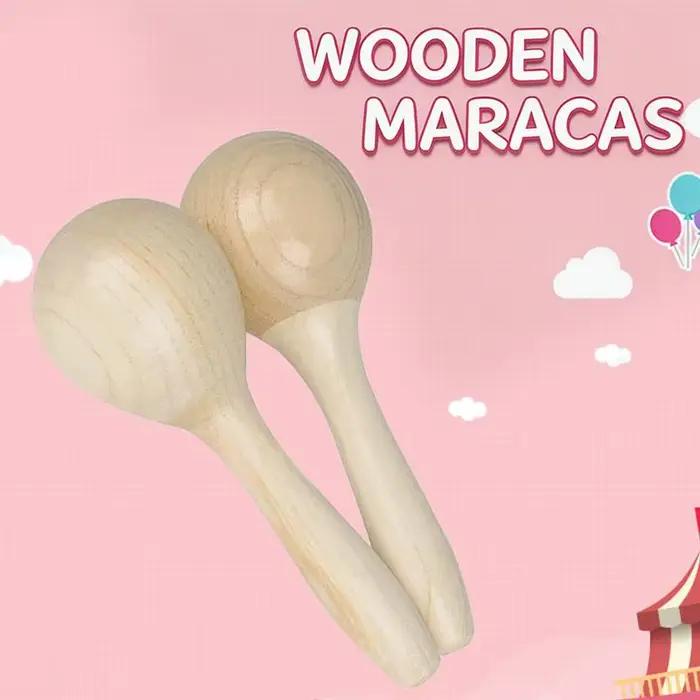 Maraca en bois, jouet musical, jouet d'éducation précoce pour enfants, instruments de percussion Orff
