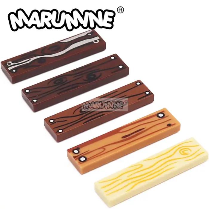 MARUMINE 160 pièces MOC plancher en bois 1x4 blocs de plaque de carrelage panneau classique briques de construction idée