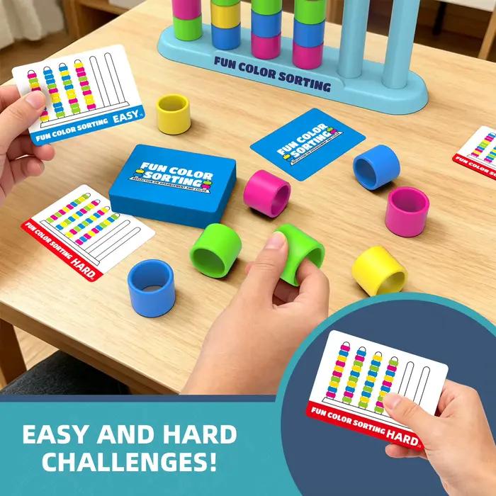 Jeu de société interactif de superposition de couleurs pour la famille