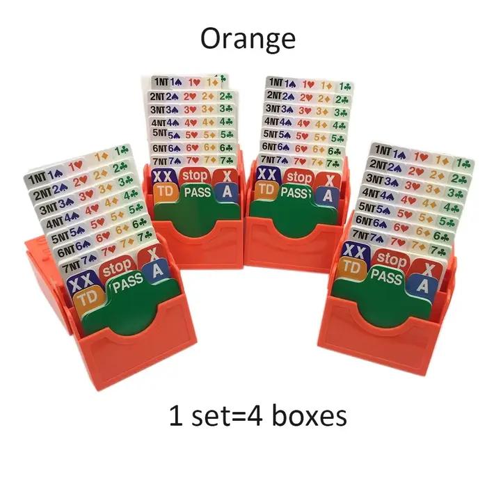 Boîte de jeux de cartes à jouer en papier, bridge partner, officiel en tournoi, lot de 4