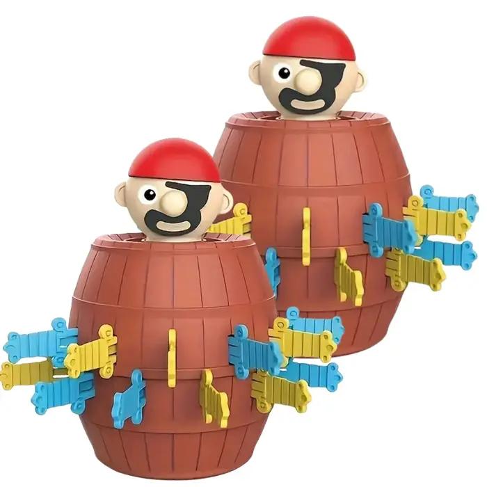 Jeu de baril de Pirate seau interactif Pop-Up avec épées puzzle familial jeu d'action pour anniversaire saint valentin nouveau an journée des enfants poisson d'avril