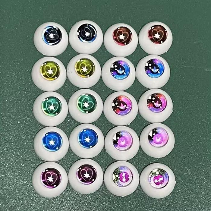 2 paires de globe oculaire de dessin animé 12mm/14mm