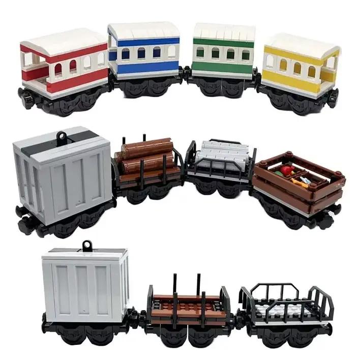 Voitures de transport ferroviaire de train de ville connectables en plastique pour construire des mondes miniatures occasions spéciales