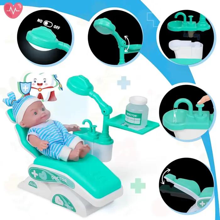 Ensemble de jouets de simulation de médecin pour enfants, jeu de scène médical, outils d'infirmière de dentiste, ensemble de jeu de jouet d'institution médicale