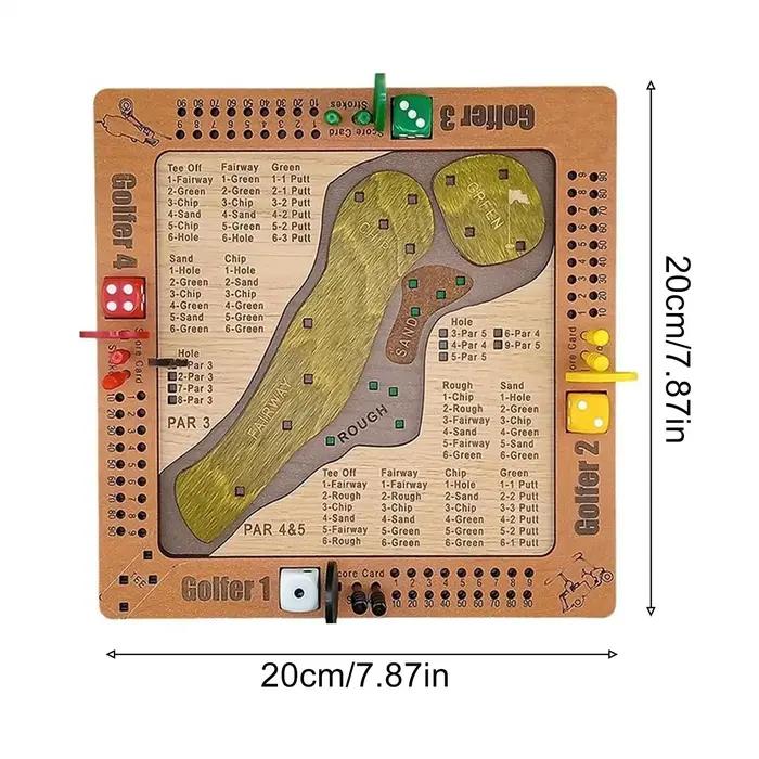 Jeu de dés de Golf en Bois Jouet de Golf Stimulant Jeu de Fête Pour Adultes Parties Familiales Occasions Spéciales