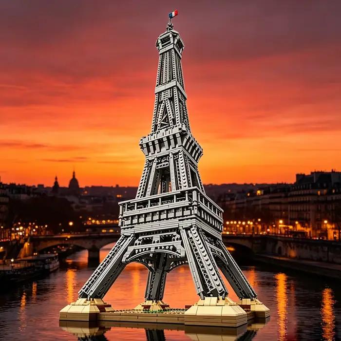Modèle de construction DIY Tour Eiffel MOC 3097 pièces