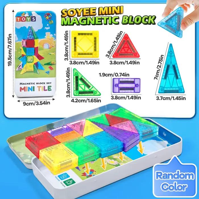 Blocs de Construction Magnétiques Plastique Durables Cadeaux pour Enfants Occasions Spéciales Création 2D/3D Montessori