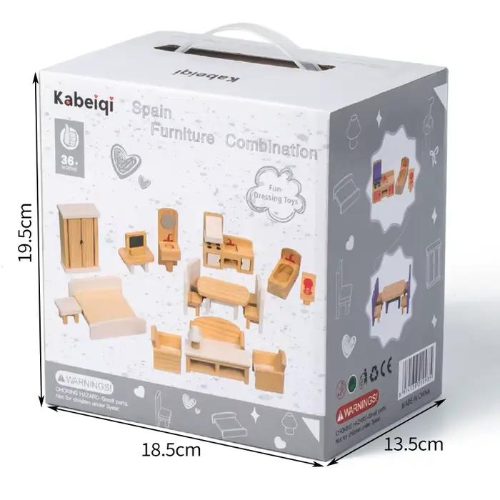 Meubles Miniatures en Bois Éducatifs Pour Jeux d’Imitation Enfants Occasions Spéciales Développement Cognitif Jeu Social
