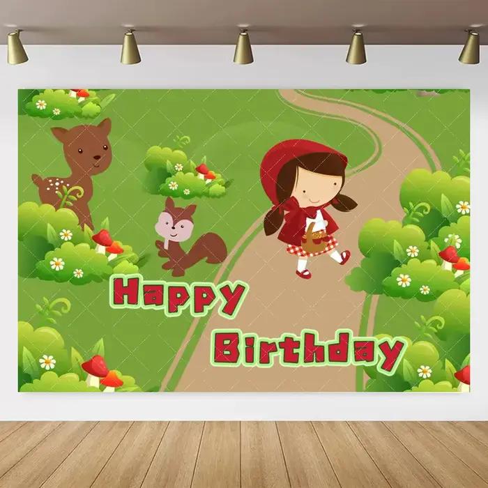 Toile de fond du petit chaperon rouge pour fille