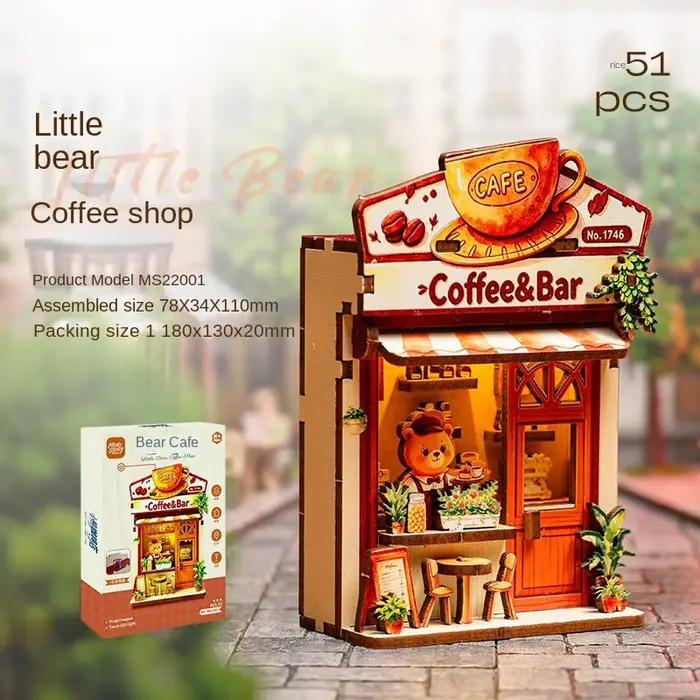 Kit de Modélisme Créatif DIY 3D en Bois : Mini Maison, Jouet Puzzle, Aimant de Réfrigérateur, Animaux Faits Main, Décoration Maison, Cadeaux pour Amis