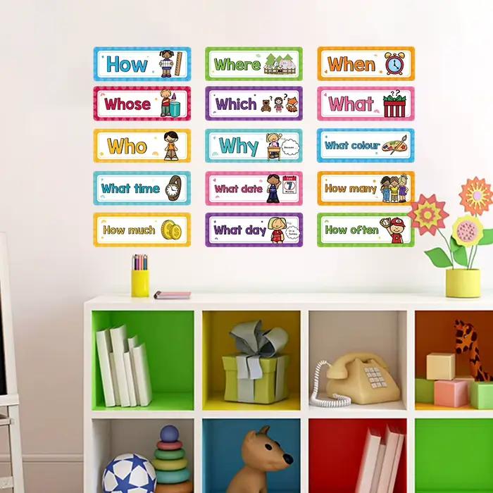 Cartes d'apprentissage des mots anglais pour enseignants et écoles, outils pédagogiques, alphabets, saisons, météo, mots de base, jours de la semaine, tableaux d'affichage, décoration de classe