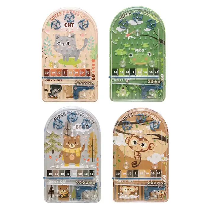 Mini-flipper de bureau Machine dessin animé Jouets éducatifs pour enfants Labyrinthe de perles éjection Jeu de compétition et de création Occasions spéciales pour enfants