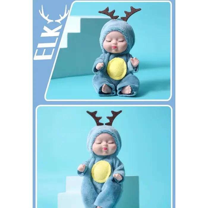 1 pièces Kawaii 12cm Simulation renaissance poupées jouet Mini mignon dormir bébé série poupée dessi