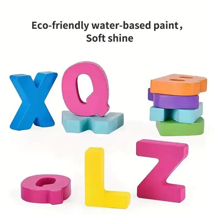 Puzzles en bois alphabet et chiffres forme géométrique 3d pour enfants apprentissage ludique durable et éducatif occasions spéciales