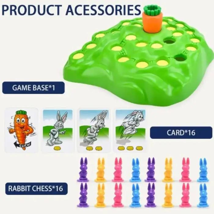 Jeu de société interactif Montessori Éducatif pour enfants : Piège à lapin de campagne