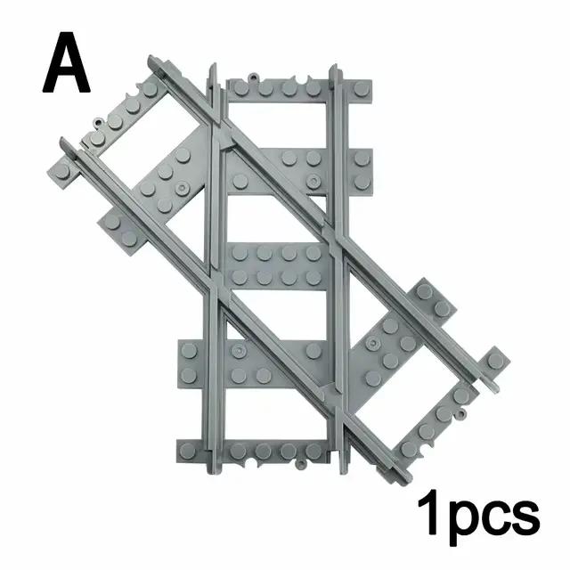MOC City Train pistes créatif bricolage interrupteur de croisement Flexible bifurcé rembourrage droi