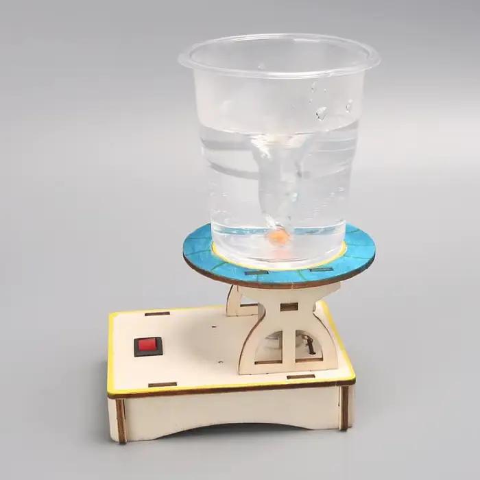 Projet scientifique interactif : bricolage fabricant de tornade d'eau et ensemble de puzzle en bois